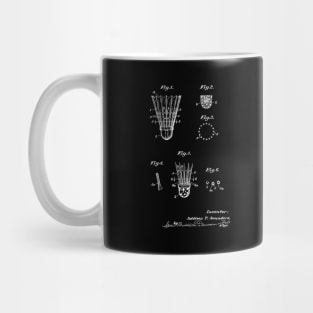 Badminton Shuttlecock Vintage Patent Drawing Mug